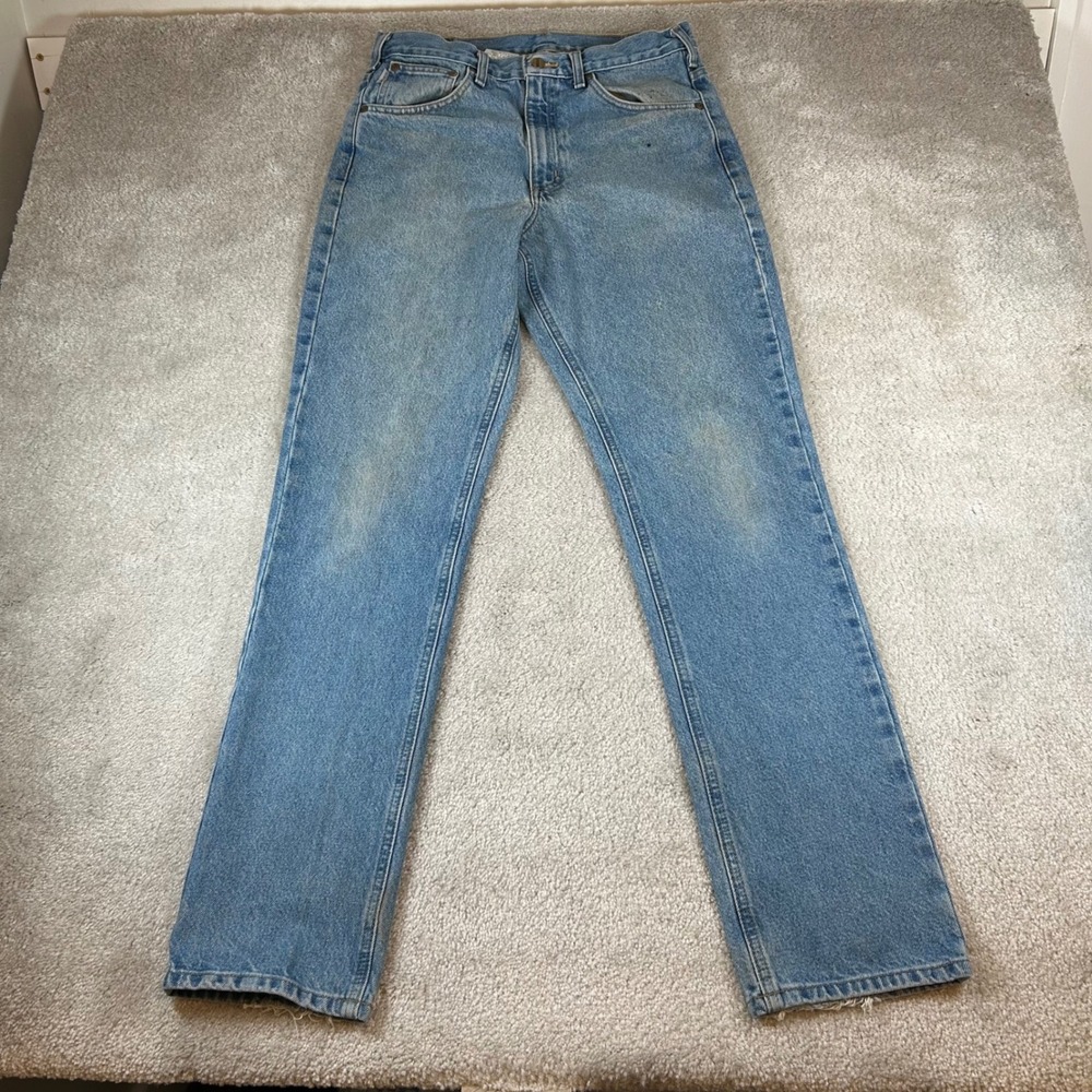 Carhartt B18 STW Jeans Mens 32x34 Blue Traditional Fit Straight Leg Stonewash